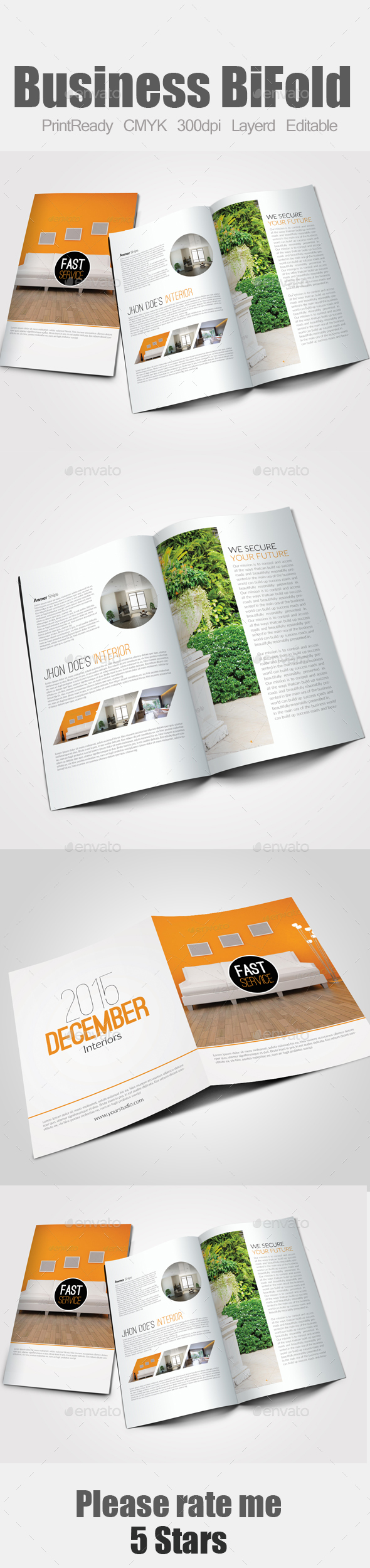 4 Pages Real Estate Bifold Brochure - Brochures Print Templates