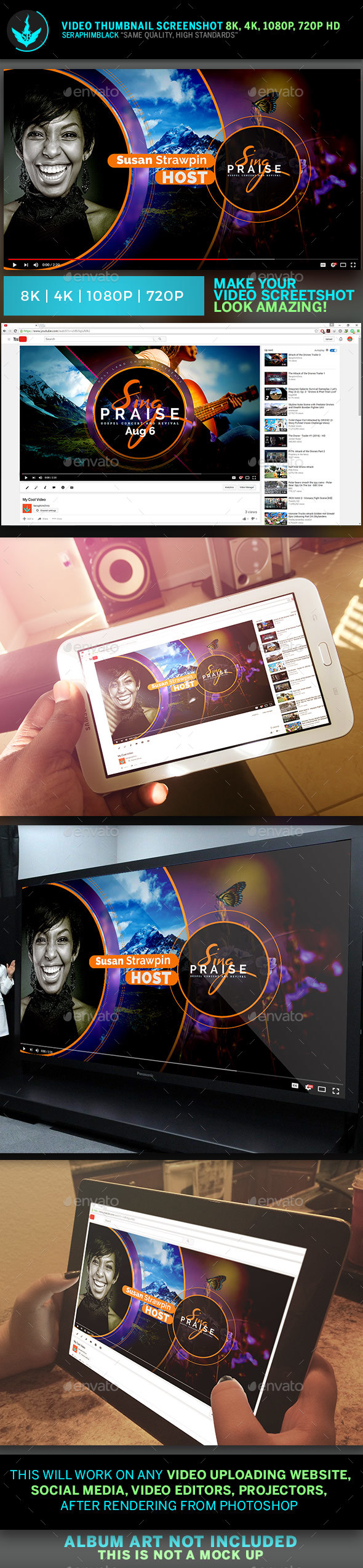 Sing Praise YouTube Video Artwork Template 2 - YouTube Social Media