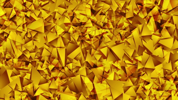 Abstract Shiny Golden Low Poly Video Animation alt