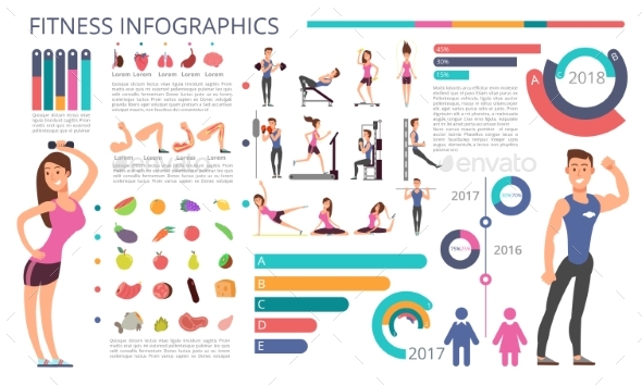 GraphicRiver Physical Activity Fitness and Healthy Lifestyle 20902479