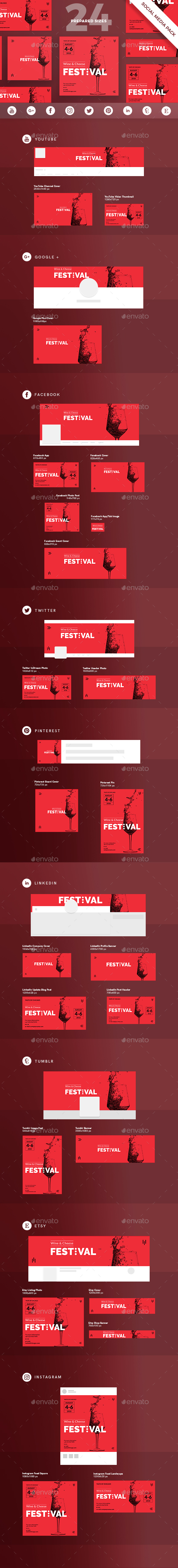 Wine Festival Social Media Pack - Miscellaneous Social Media