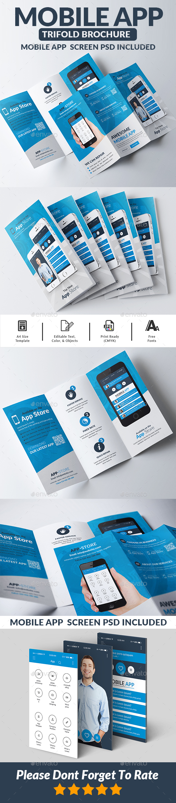 GraphicRiver Mobile App Trifold Brochure 20886618