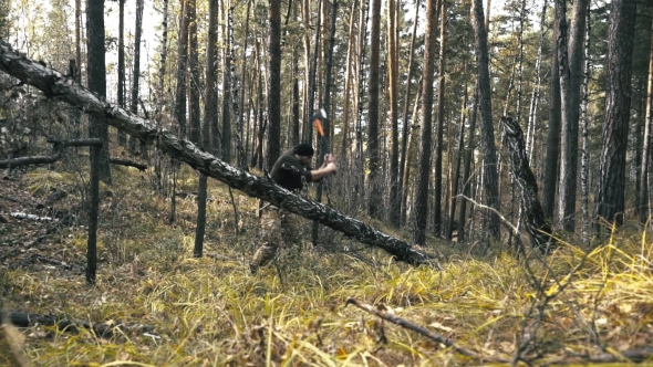 Chopping Wood with an Ax