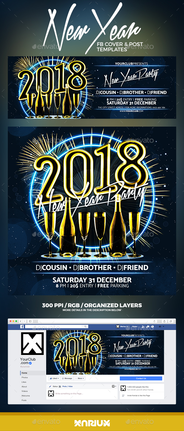 GraphicRiver New Year Party Facebook Cover 20904233 GraphicRiver New Year Party Facebook Cover 20904233