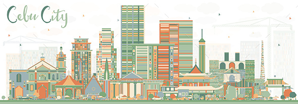 GraphicRiver Cebu City Philippines Skyline with Color Buildings 20904415 GraphicRiver Cebu City Philippines Skyline with Color Buildings 20904415
