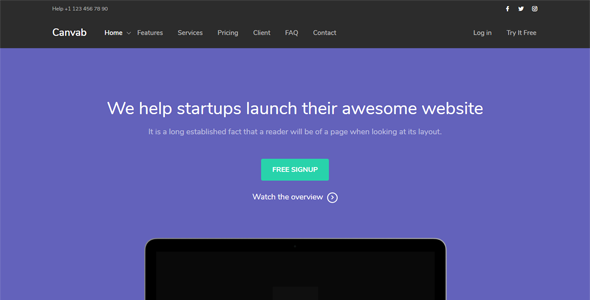 ThemeForest Canvab Responsive Bootstrap 4 Landing Page Template 20904720 ThemeForest Canvab Responsive Bootstrap 4 Landing Page Template 20904720