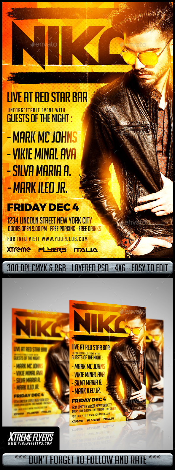 Guest DJ Flyer - Clubs & Parties Events