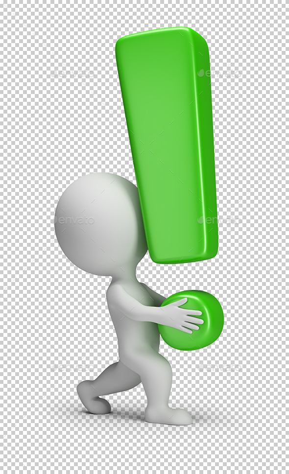 GraphicRiver 3D Small People Carries an Exclamation Mark 20905053 GraphicRiver 3D Small People Carries an Exclamation Mark 20905053