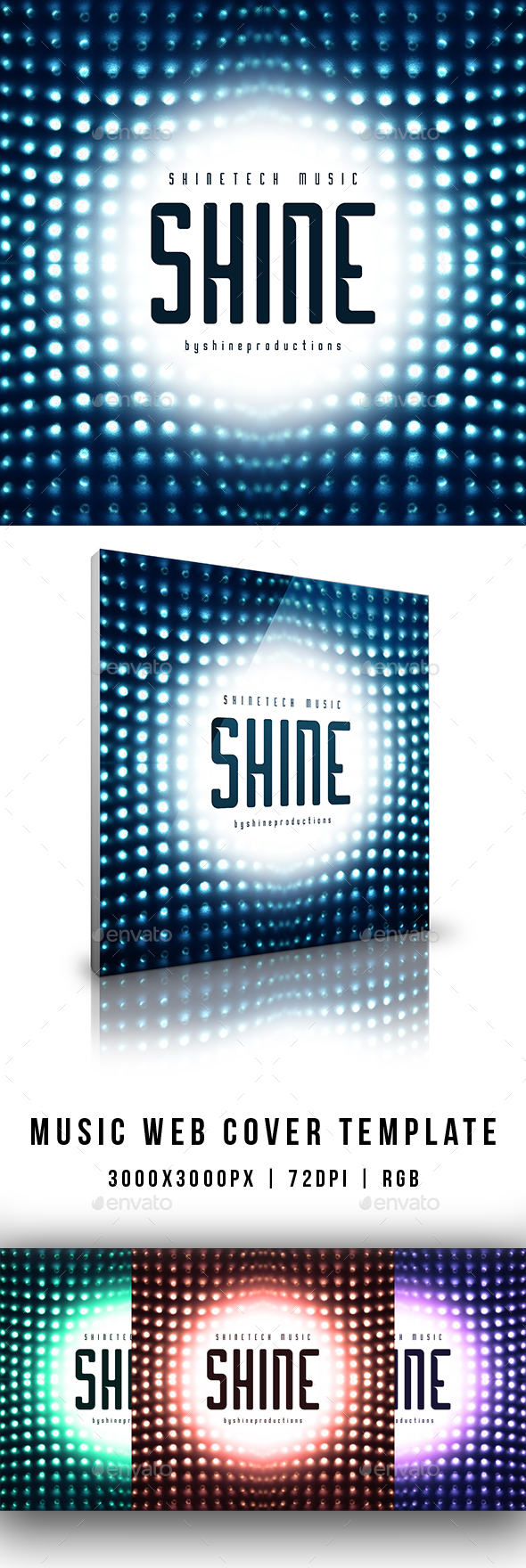 GraphicRiver Shine Music Web Cover Template 20905221 GraphicRiver Shine Music Web Cover Template 20905221