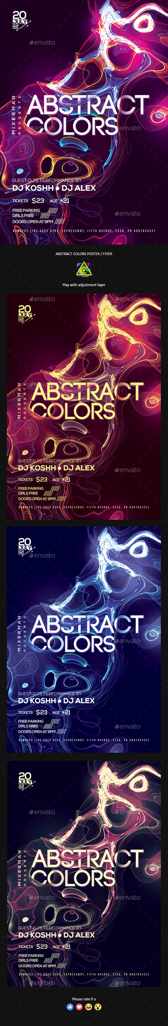 Abstract Colors Poster / Flyer - Clubs & Parties Events