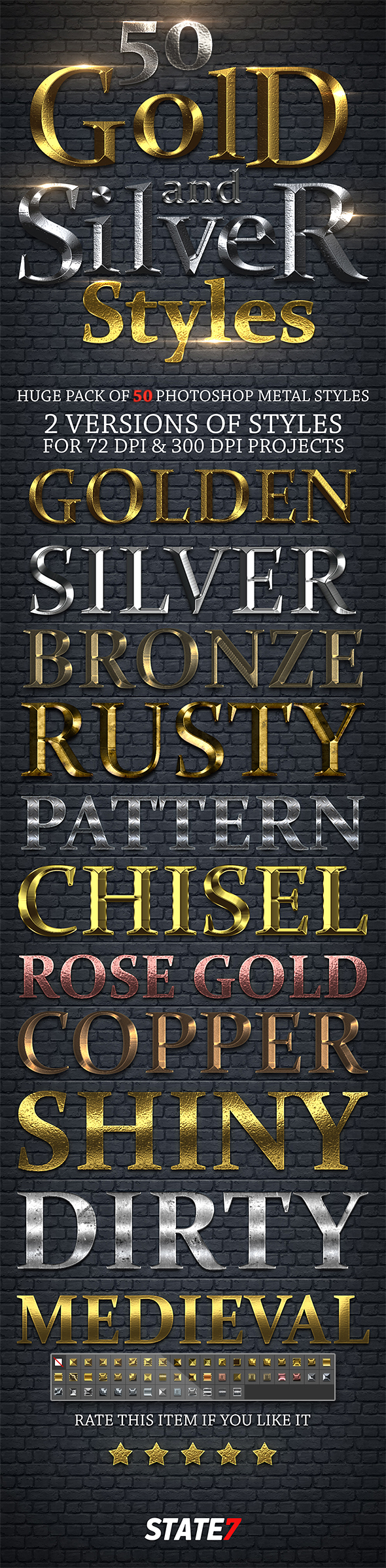 GraphicRiver 50 Gold & Silver Styles 20881006 GraphicRiver 50 Gold & Silver Styles 20881006