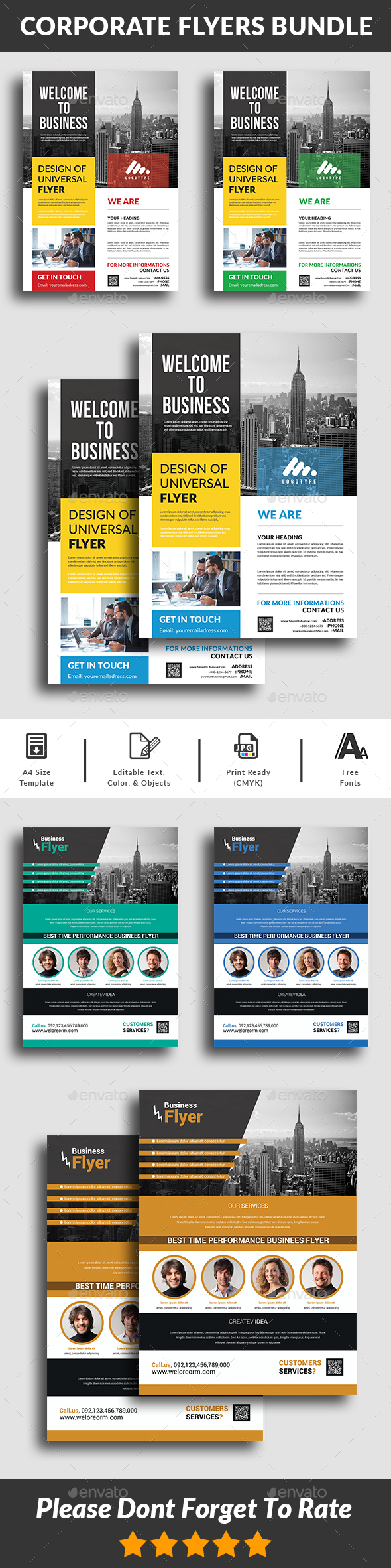 Corporate Business Flyers Bundle Templates - Corporate Flyers