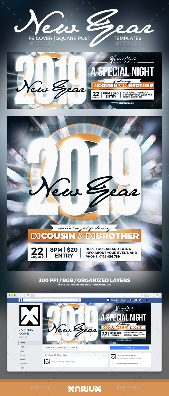GraphicRiver New Year Party Facebook Cover 20905683 GraphicRiver New Year Party Facebook Cover 20905683