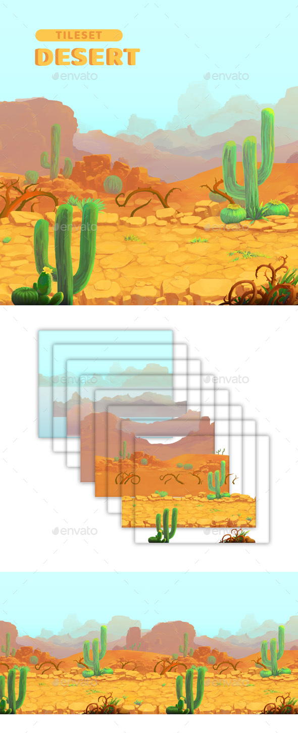 GraphicRiver Desert Game Background 20905780 GraphicRiver Desert Game Background 20905780