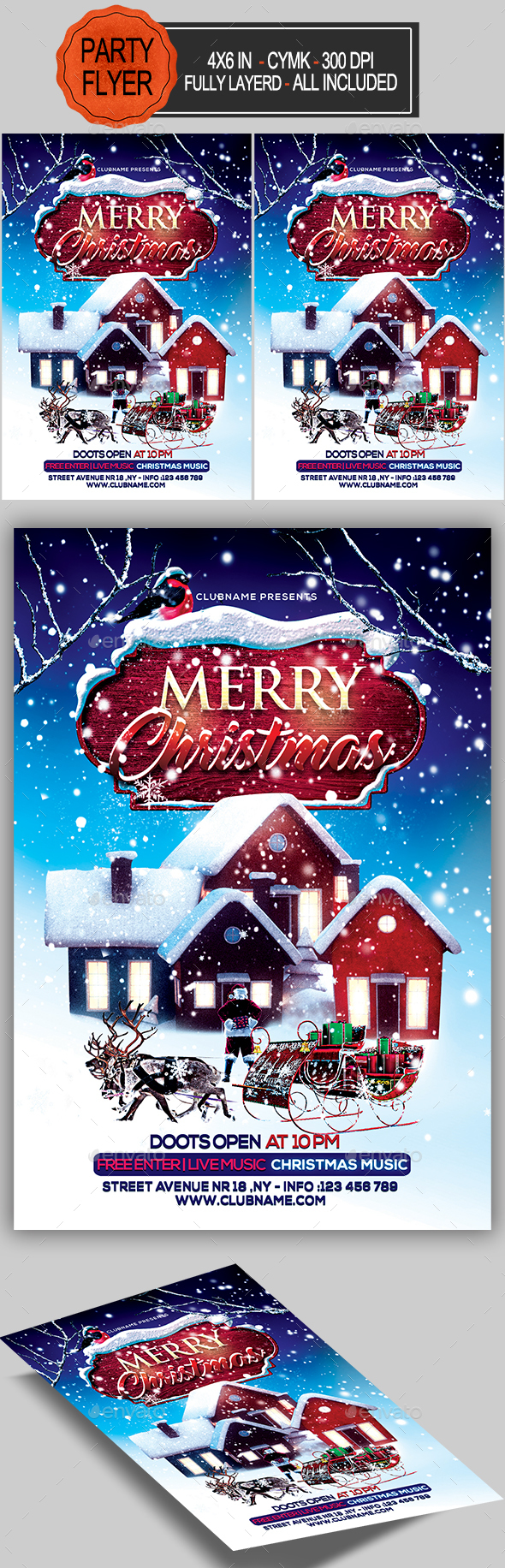 GraphicRiver Merry Christmas Flyer 20905822