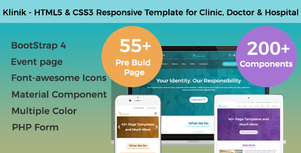 Klinik - HTML5 & CSS3 Responsive Template for Clinic, Doctor & Hospital - Health & Beauty Retail