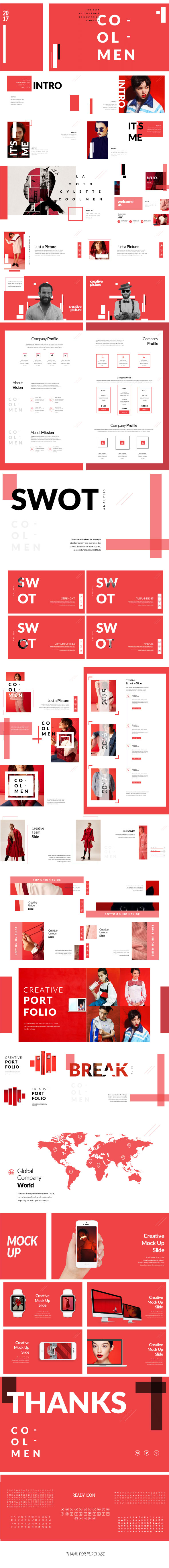 Cool Men - Google Slide Template - Google Slides Presentation Templates