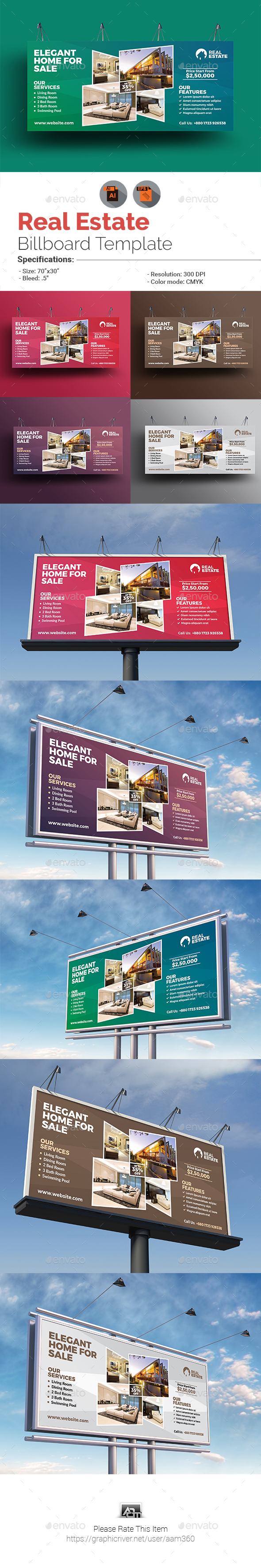 GraphicRiver Real Estate Billboard Template 20906016 GraphicRiver Real Estate Billboard Template 20906016