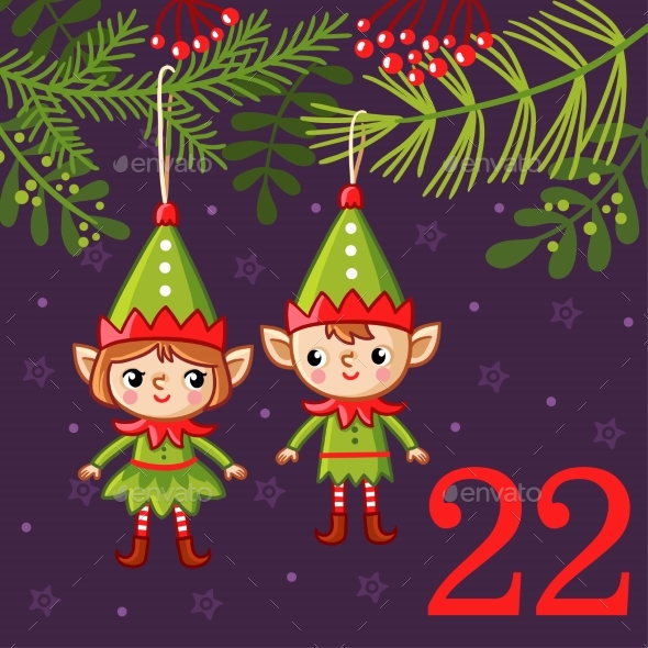 GraphicRiver Vector Christmas Advent Calendar 20906065