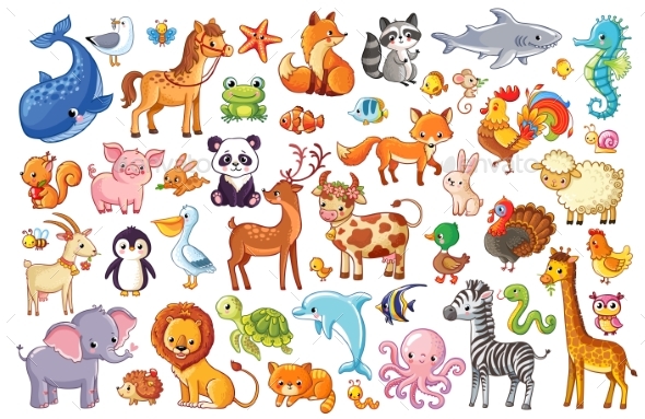 GraphicRiver Set of Animals 20906069