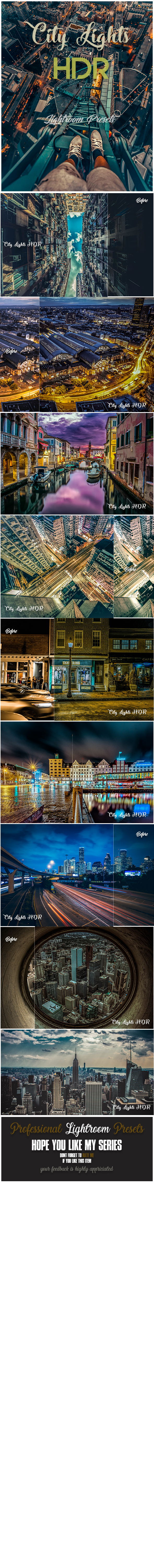16 City Lights HDR Lightroom Presets - Lightroom Presets Add-ons