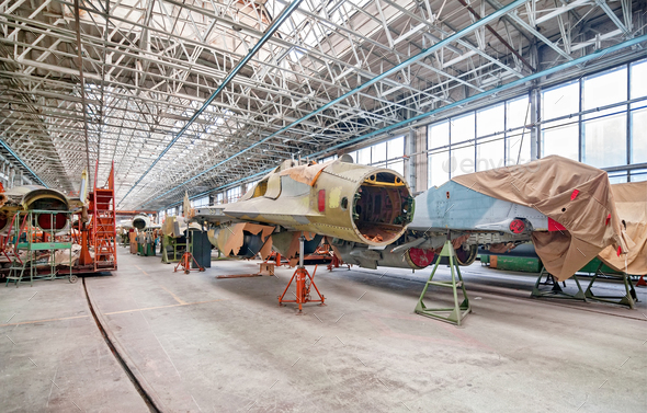 Aviation factory of military aircraft