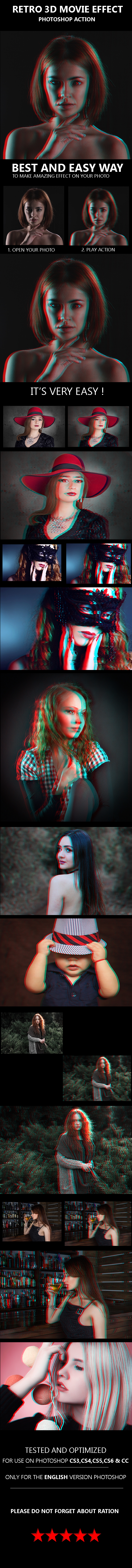 3D Effect ::Photoshop Action - Photo Effects Actions