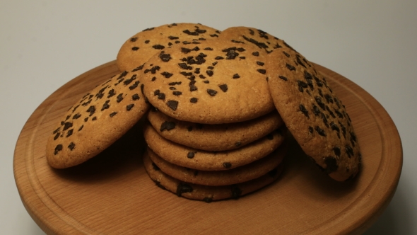 Tasty Chip Cake Cookies with Chocolate Pieces Shallow alt
