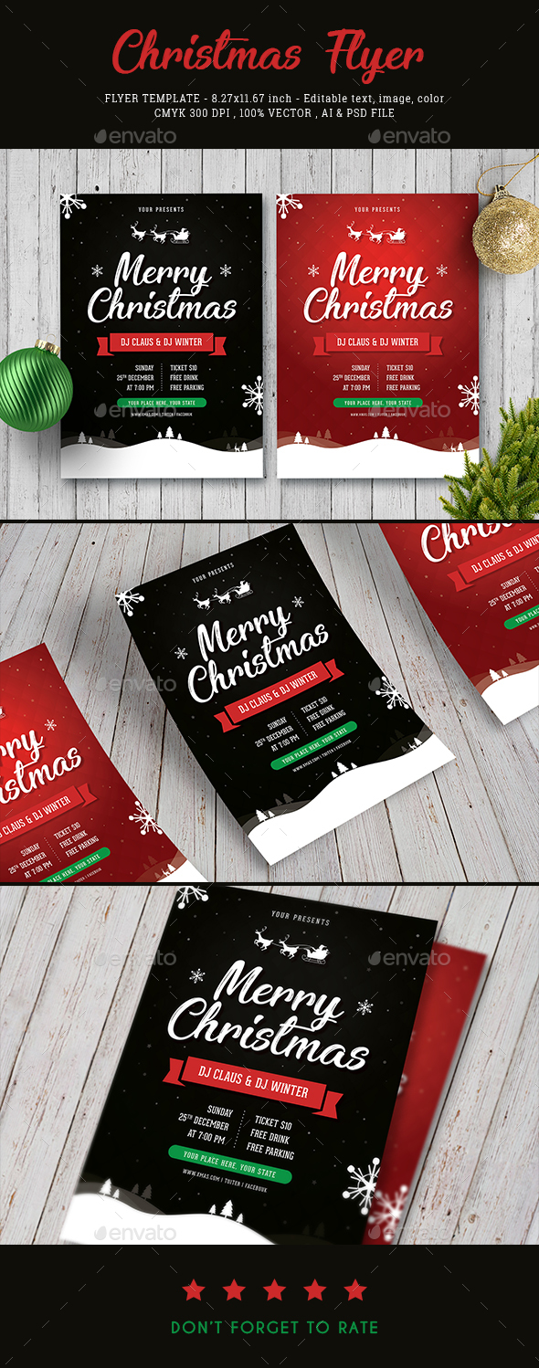 GraphicRiver Christmas Flyer 20906912 GraphicRiver Christmas Flyer 20906912
