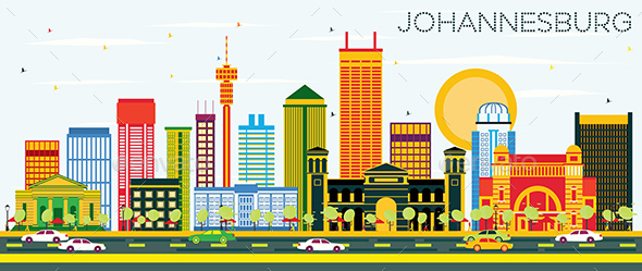 GraphicRiver Johannesburg Skyline with Color Buildings and Blue Sky 20907693 GraphicRiver Johannesburg Skyline with Color Buildings and Blue Sky 20907693