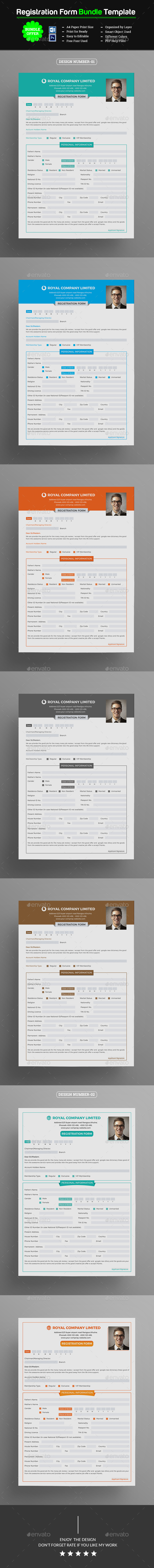 Registration Form Bundle - Miscellaneous Print Templates