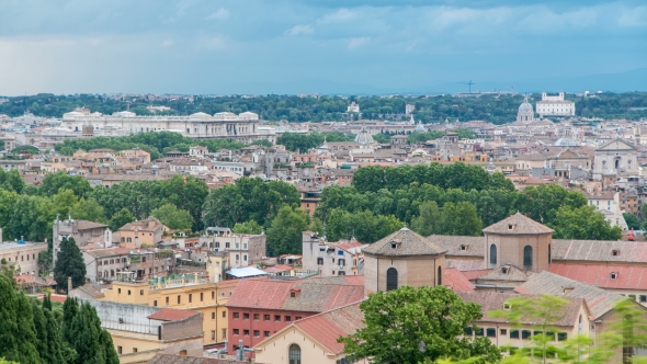 Panoramic View of Historic Center  of Rome, Italy alt