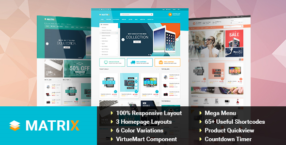 Matrix - Responsive VirtueMart Joomla Template - VirtueMart Joomla