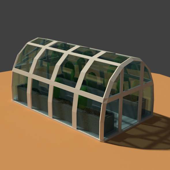 Low Poly Greenhouse - 3Docean 20909253