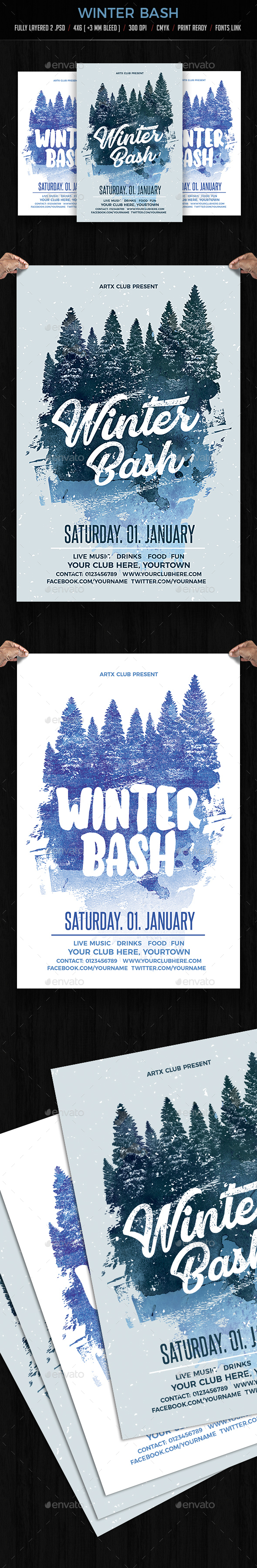 Winter Bash - Flyers Print Templates