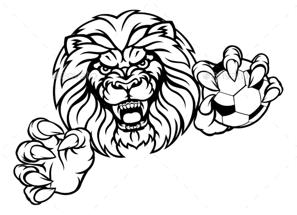 GraphicRiver Lion Soccer Ball Sports Mascot 20909300 GraphicRiver Lion Soccer Ball Sports Mascot 20909300