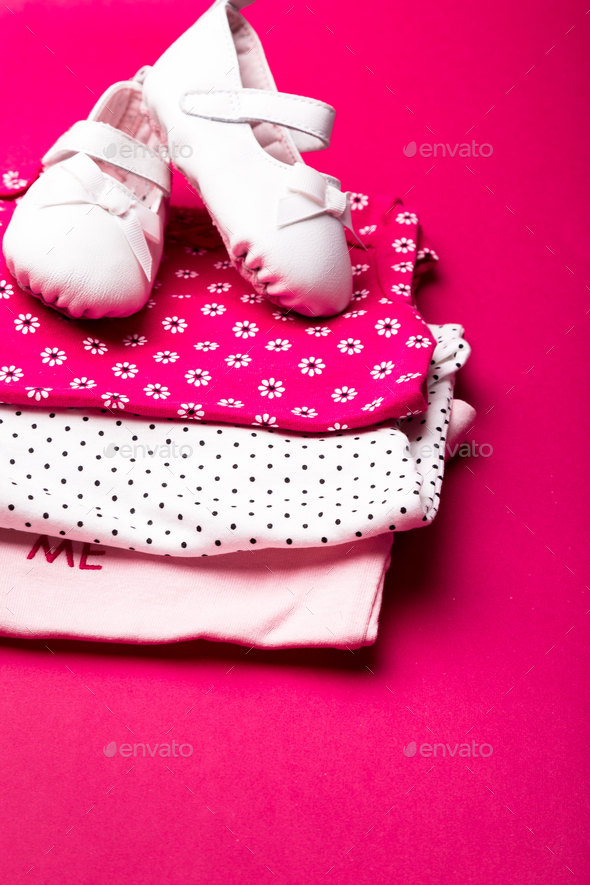 Folded pink bodysuit - Stock Photo - Images