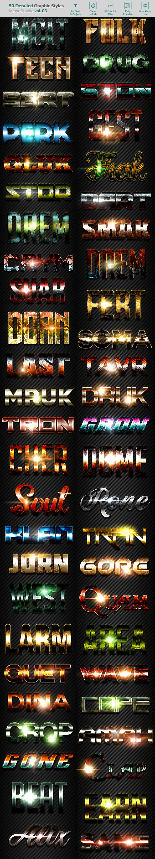 GraphicRiver 50 Text Effects Bundle Vol 03 20909445 GraphicRiver 50 Text Effects Bundle Vol 03 20909445