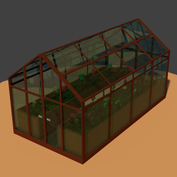 Low Poly Greenhouse - 3Docean 20909643