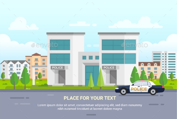 GraphicRiver City Police Station with Place for Text 20910000 GraphicRiver City Police Station with Place for Text 20910000