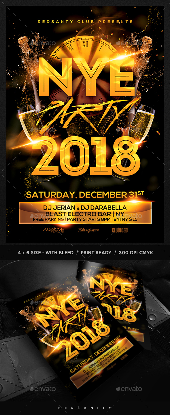 GraphicRiver NYE Party Flyer 20910089