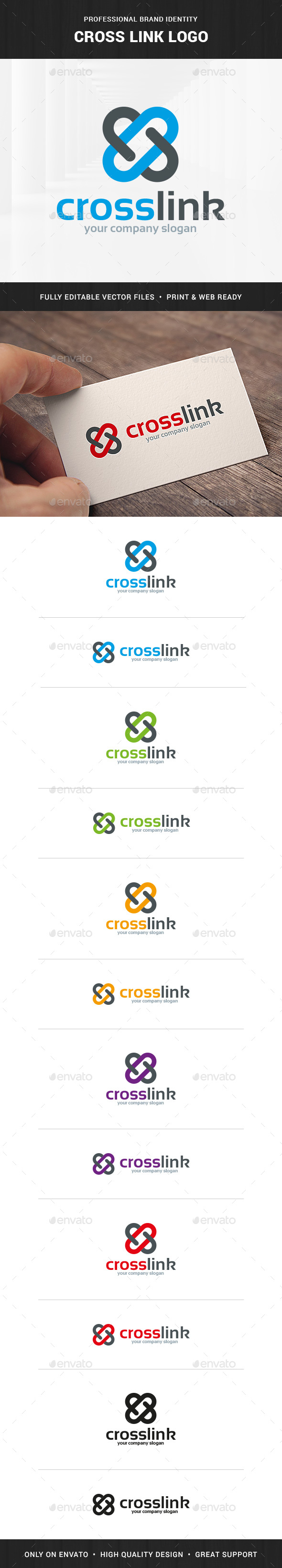 Cross Link Logo Template - Abstract Logo Templates