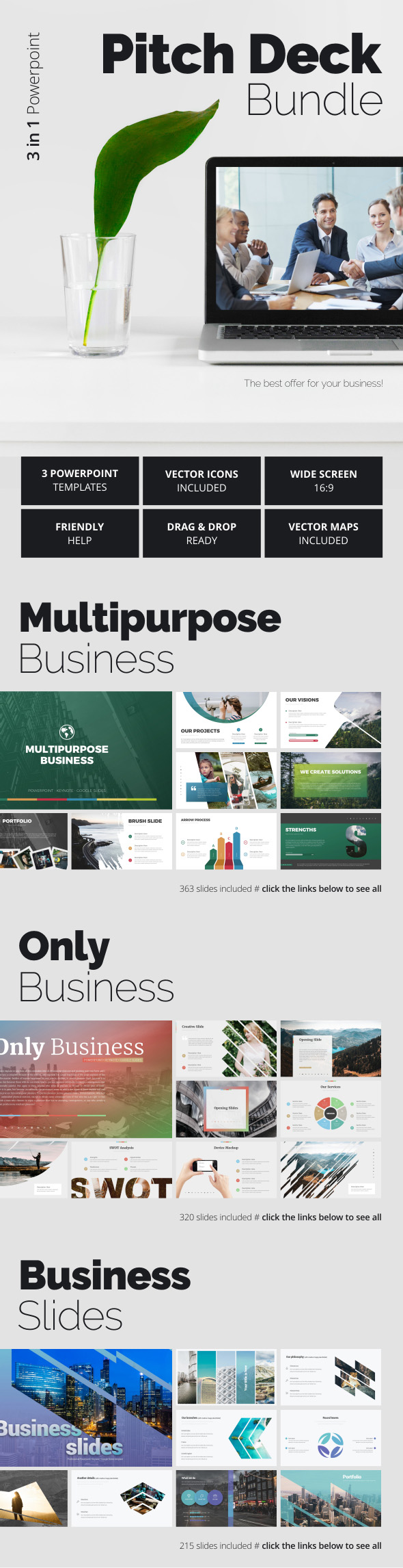 Pitch Deck Bundle - Pitch Deck PowerPoint Templates