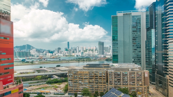 of Buildings at Day in Finance Urban , Hong Kong City alt
