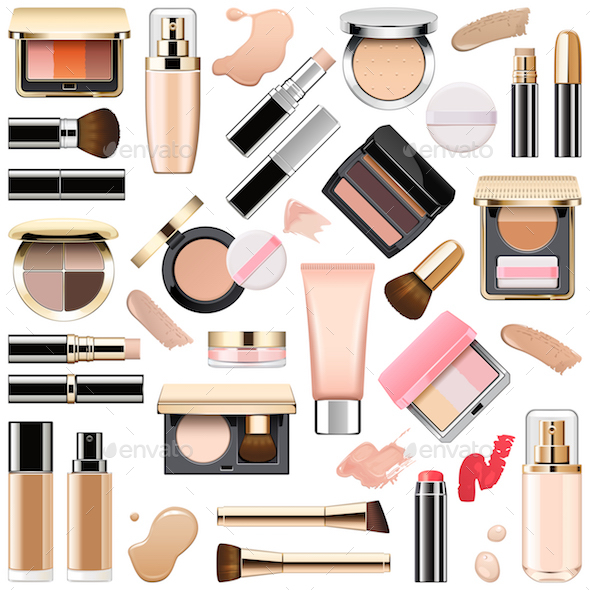 GraphicRiver Vector Face Makeup Cosmetics 20910778 GraphicRiver Vector Face Makeup Cosmetics 20910778