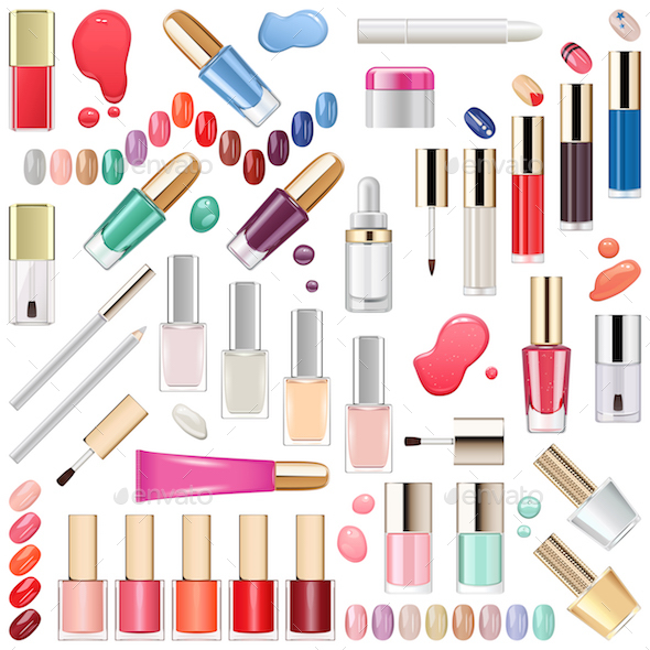 Vector Nails Makeup Cosmetics - Retail Commercial / Shopping