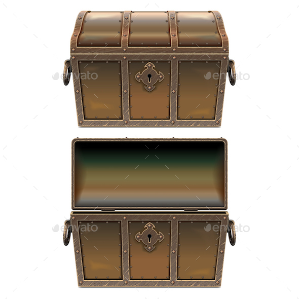 GraphicRiver Vector Old Fairy Forged Chest 20910974