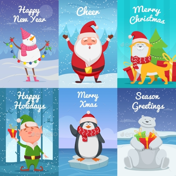 Christmas Cards with Characters