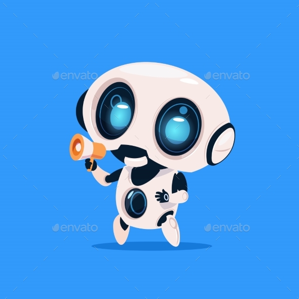 Robot Holds Megaphone - Computers Technology