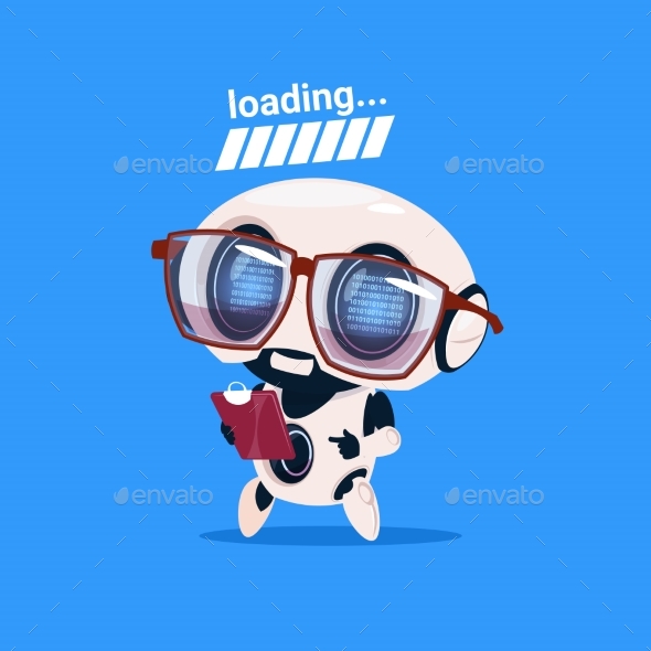 Robot Loading Wearing Glasses - Computers Technology
